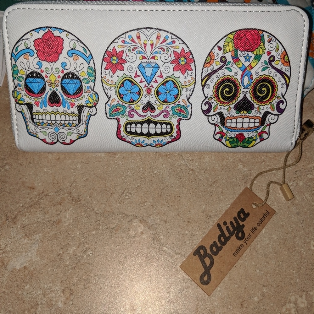 Sugar skull wallet